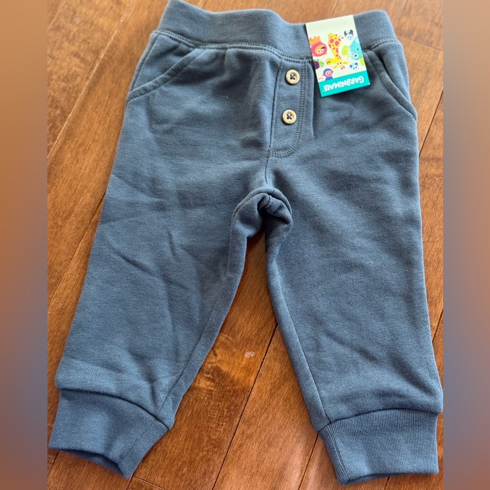 Garanimals Slate Blue Jogger Pants with Button Front